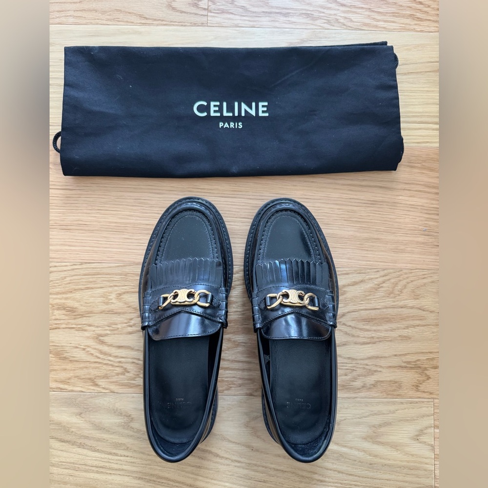 CELINE Margaret Loafer with Gold Chain